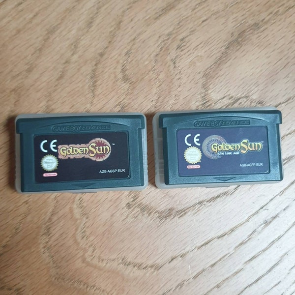 Colección Golden Sun: paquete económico de 2 juegos. Nintendo GameBoy Advance. Nuevos carros GBA con estuches. Sol Dorado 1 y 2 - La Era Perdida