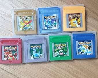 Pokemon Game Boy Complete Collection: Vorteilspaket mit 7 Spielen – Nintendo-Wagen und -Hüllen. Blau, Rot, Grün, Gelb, Silber, Kristall und Gold.