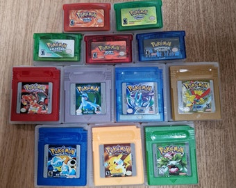 MONTHLY OFFER! Pokemon 12 Game Value Bundle - Nintendo GBA / Game Boy Carts With Cases. Games include Emerald, Crystal, Fire Red and more.