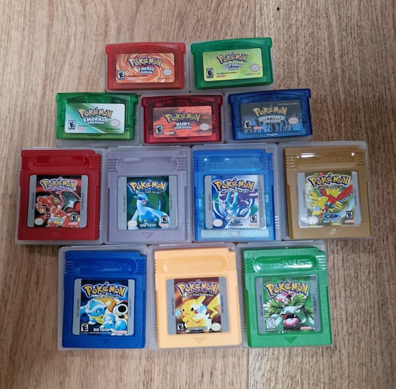 GBA Game Cartridge Video Game Console Card Pokemon Adventure Red Yellow  Blue Green English Version Collection Gifts Toys