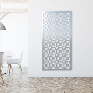 Garden Screen in Morocco Design Metal, Decorative Screen, Home Decor, Garden Decoration, Room Divider, Wall Art, Home and Living, Laser Cut