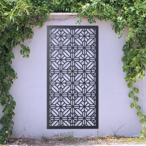 Garden Screen in Talavera Design Metal, Decorative Screen, Home Decor, Garden Decoration, Room Divider, Wall Art, Home and Living, Trellis