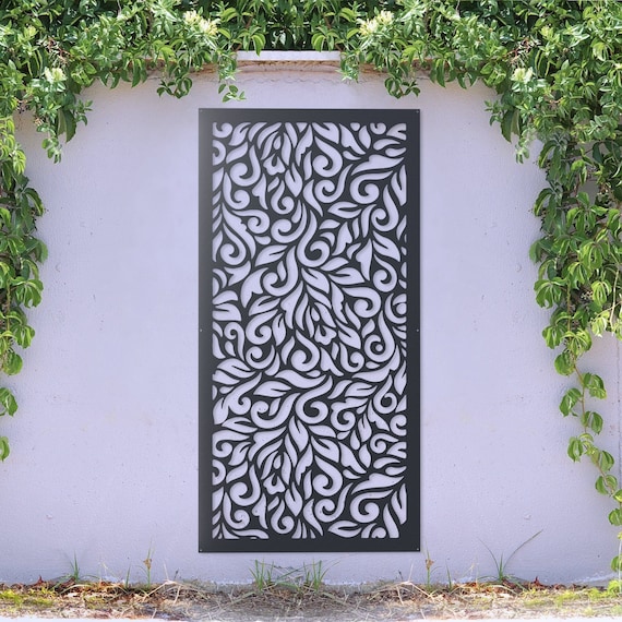 Garden Screen in Botanical Design Metal Decorative Screen Home