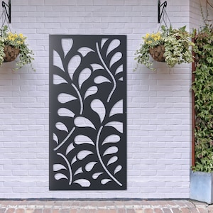 Garden Screen in Paisley Design Metal, Decorative Screen, Home Decor, Garden Decoration, Room Divider, Wall Art, Home and Living, Trellis