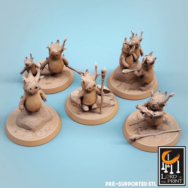 SET Forest Spirits - Tabletop Figur - RescaleMiniatures - Dungeons and Dragons - Painting - Lets burn the sacred forest