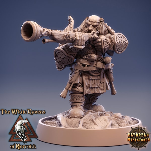 Tabletop Miniatur - 32mm/75mm - Zwerg Holgrim Sharpshank - Dungeons and Dragons - Daybreak Miniatures - DnD - Dwarf