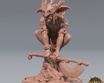 Tabletop Miniature - 32 mm/75 mm - Shaman Goblin/Shaman Goblin - Dungeons and Dragons - DnD Roleplay - Daybreak Miniatures