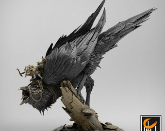 Tabletop Miniature XXL Raven various versions - Mouse - RescaleMiniatures - The Tale of Archduke Mousin - armored raven