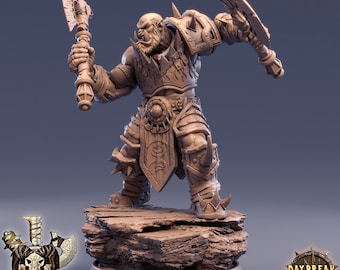 Tabletop Miniature - 32 mm/75 mm - Orc Ghoulang - Dungeons and Dragons - DnD Roleplay - Daybreak Miniatures