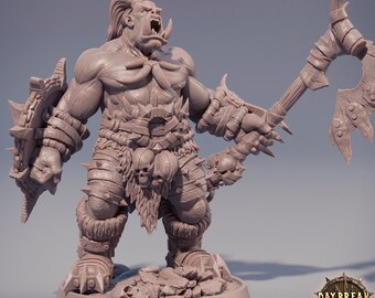 Tabletop Miniature - 32 mm/75 mm- Orc - Hector Stumpkant - Dungeons and Dragons- Daybreak Miniatures