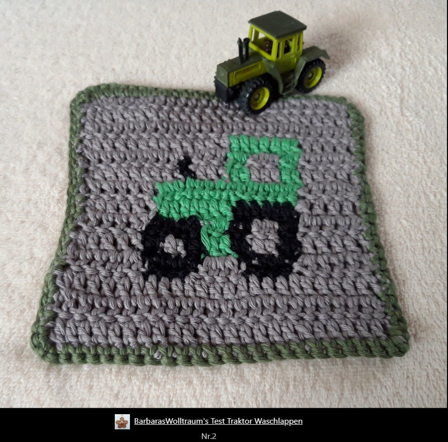 Deutsche Häkelanleitung : Traktor Untersetzer Topflappen oder - Etsy