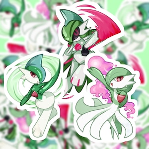 Gardevoir Gallade Iron Valiant Chibi Stickers