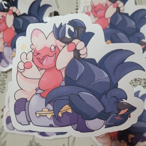 Tinkaton and Corviknight Vinyl Matte Sticker