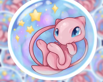 Mew Bubble Clear Sticker