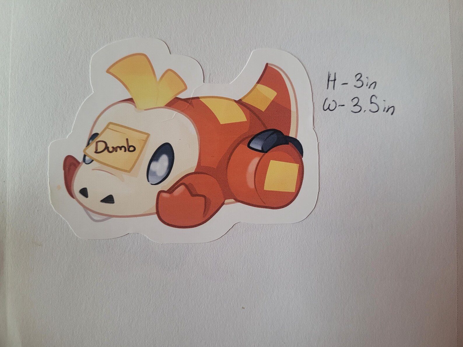 Fuecoco Dumb Vinyl Sticker - Etsy