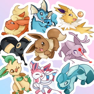 Eeveelution Stickers Set