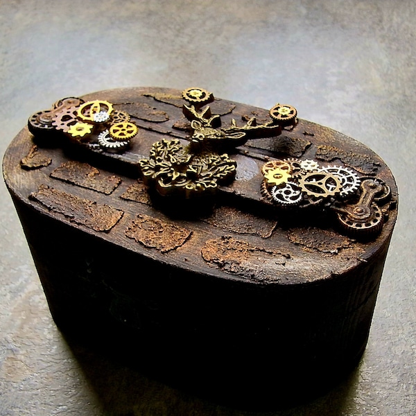 Steampunk Holzbox "Jagd"