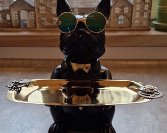 Steampunk &quot;French Bulldog&quot; money box and decoration