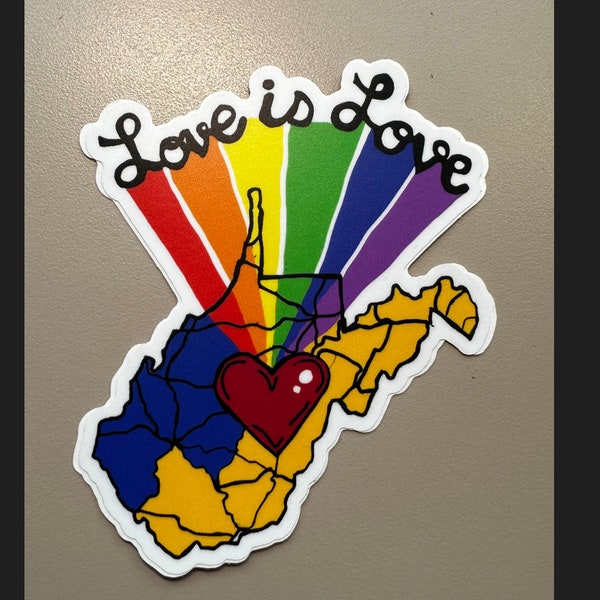 Love is Love West Virginia Pride WATERPROOF Vinyl sticker