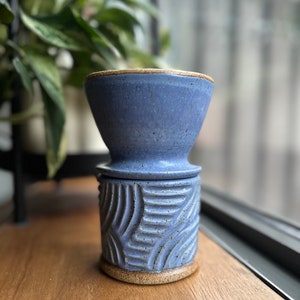 10 oz. Carved Purple Mug & Drip Coffee Set