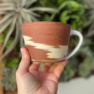 14 oz. Matte White Marbled Mug