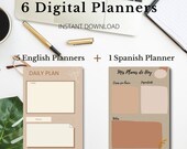 6 Digital Planners Editable Planner Task Planner Dated Planner Good Notes Planner Perfect Planner
