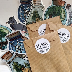 Pacote de adesivos de SEGUNDA VENDA | Bolsa de brindes Oops de grau B com desconto | Decalques de vinil à prova d'água