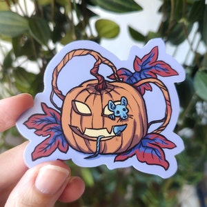 JACK O'LANTERN MOUSE Halloween Sticker | Spooky Pumpkin Critter Art | Schattig en kleurrijk herfstcadeau voor kinderen | Matte waterdichte sticker