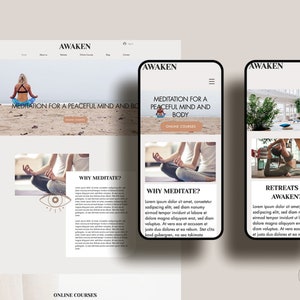Wix Website Template I Yoga I Mindfulness I Meditation I Wix website design I Premade website template