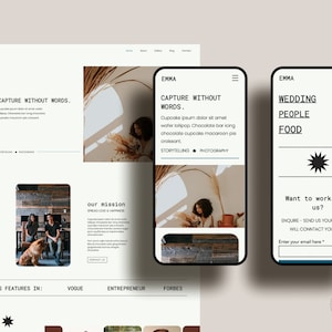 Photographer Website  I Wix Website For Photography I Photography Website Template I Minimalist And Modern