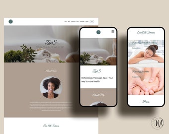 Beautiful and Minimalistic Wix Template for Holistic Practitioners I Masseur I Reflexologists