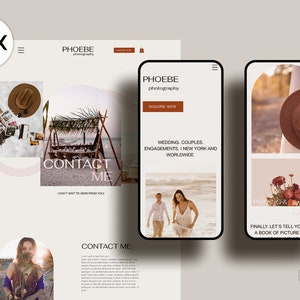 Wix ウェブサイト テンプレート フォトグラファー - ボヘミアン スタイル - Wix 写真ウェブサイト テンプレート