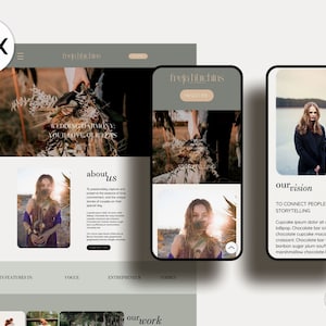 Photography Website Template  I Creative Wix Website Design I Boho Wix Website For Photographer
