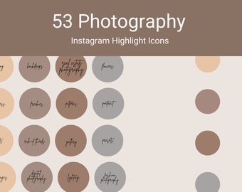 53 Instagram Highlight Icons For Photographers I Boho Highlight Covers I Brown I Instagram Story Highlights