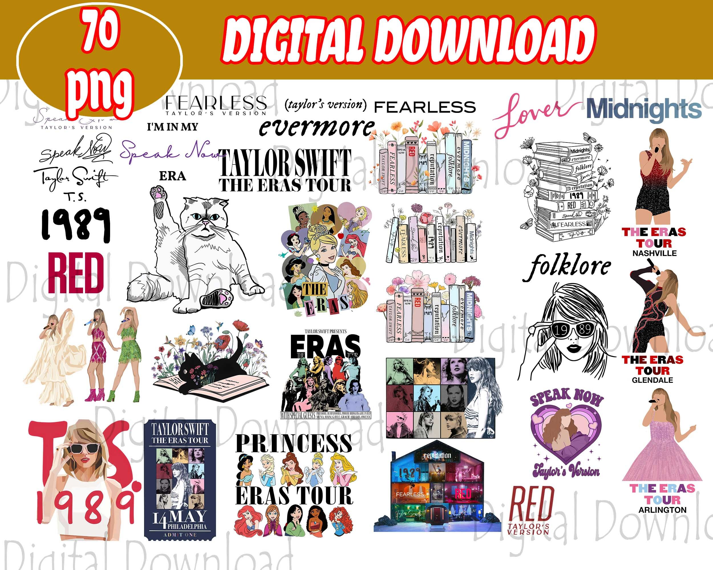 70 Files the Eras Tour 2023 Digital Bundle Albums as Book PNG Download Eras Tour Concert Taylor