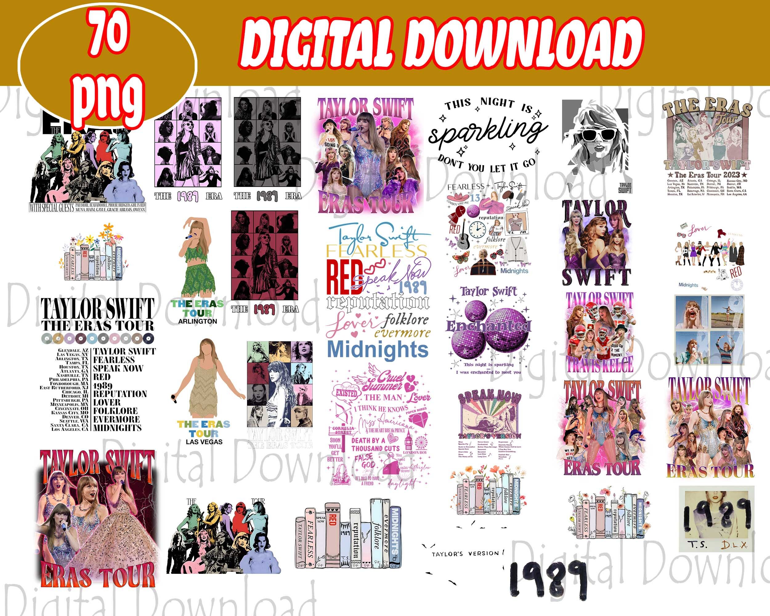 70 Files the Eras Tour 2023 Digital Bundle Albums as Book PNG Download Eras Tour Concert Taylor