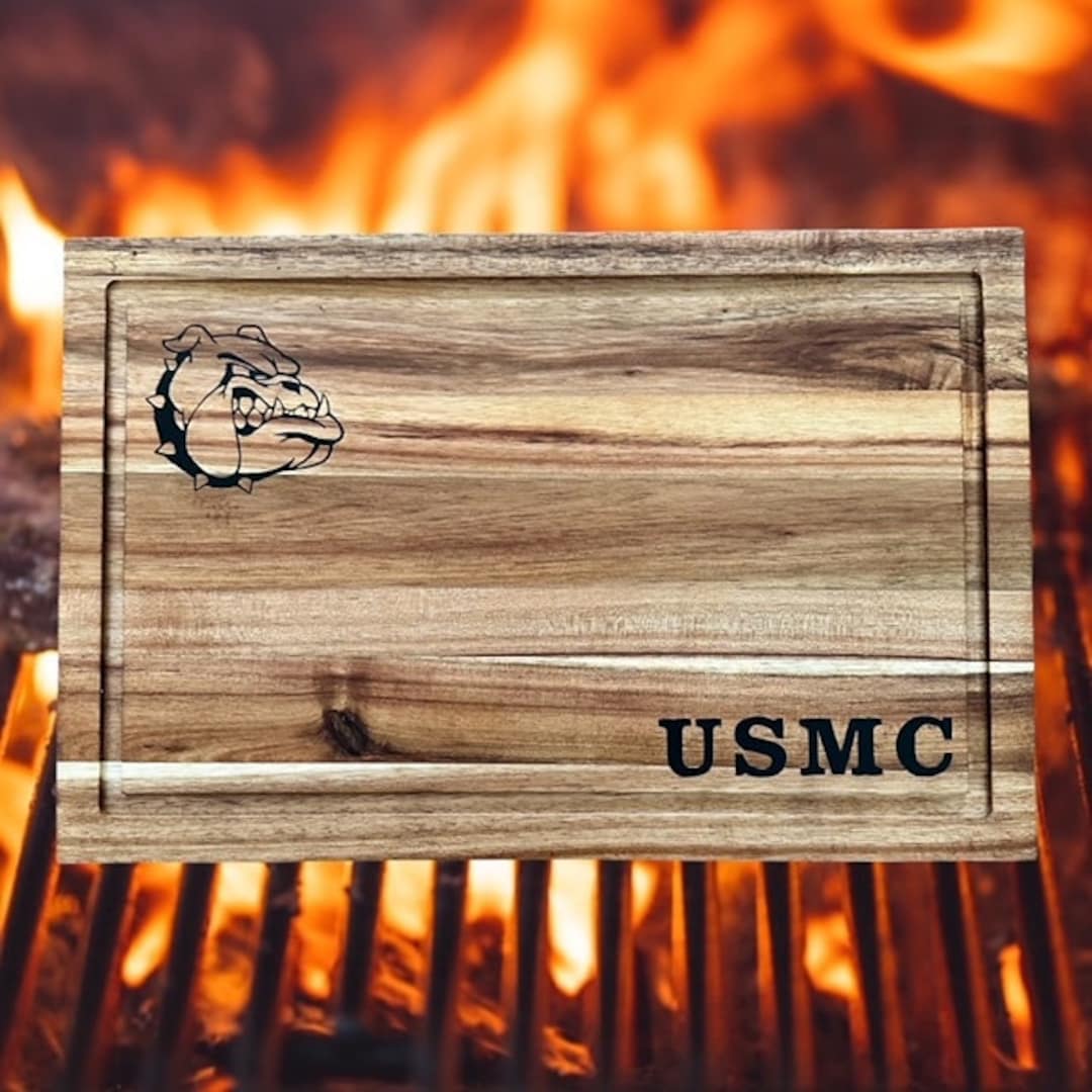 Cutting Board USMC Marine Corps Bulldog & USMC Resin Filled Etsy