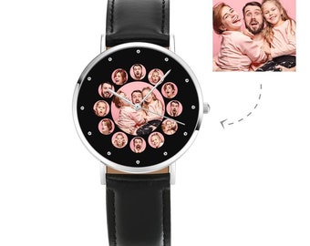 Collage de montres photo de famille personnalisé 13 photos Instagram 40 mm