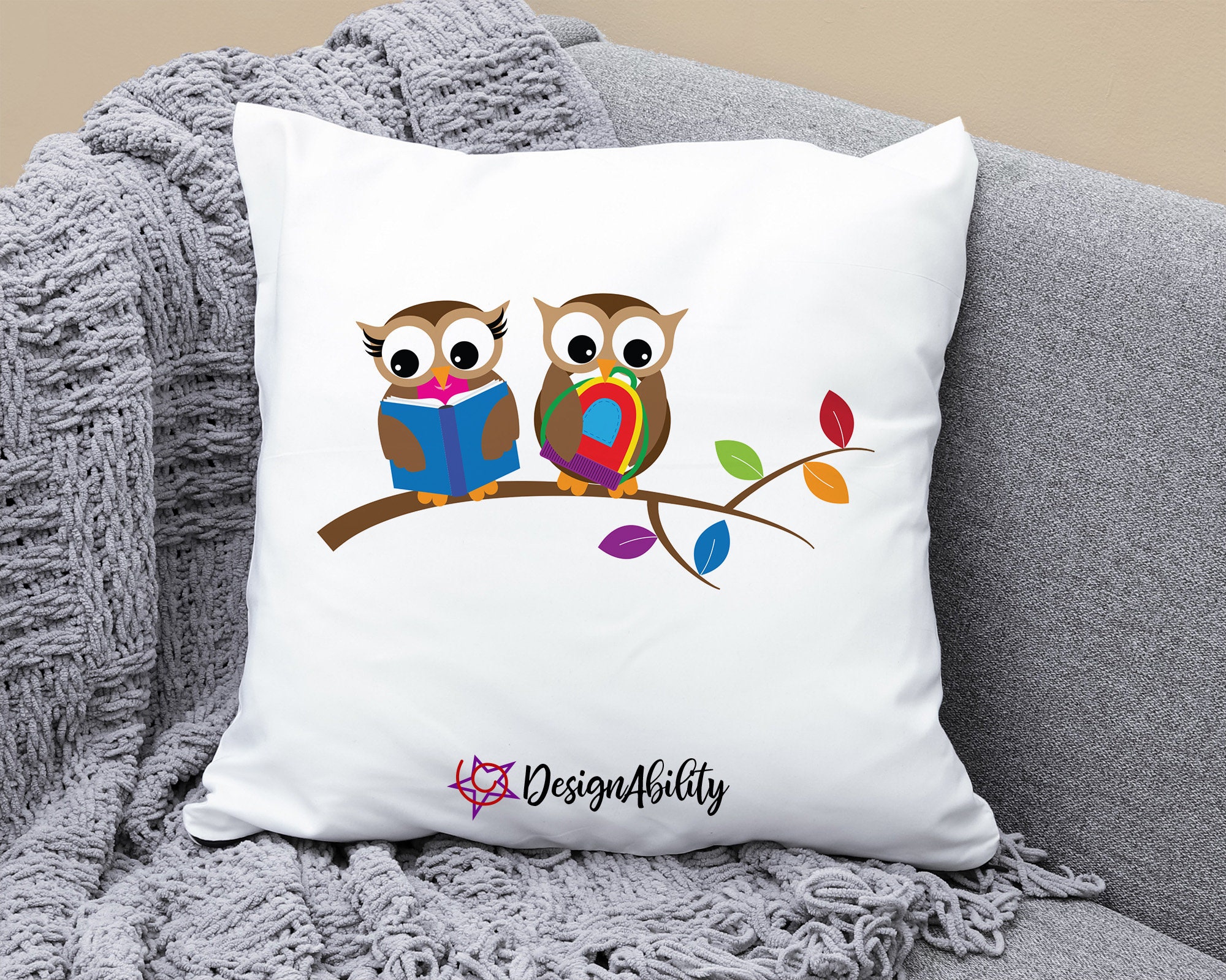School Owls Clipart Set - SVG & 14 Pngs | Vector Clip Art | Digital ...