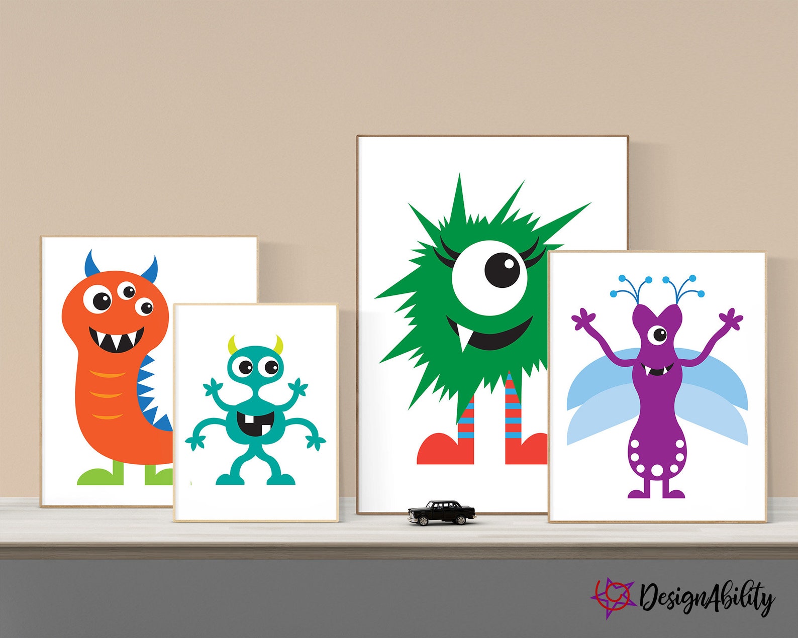 Süßes Monster Clipart Set 1 SVG & 10 PNGs Digitaler Download Etsy.de