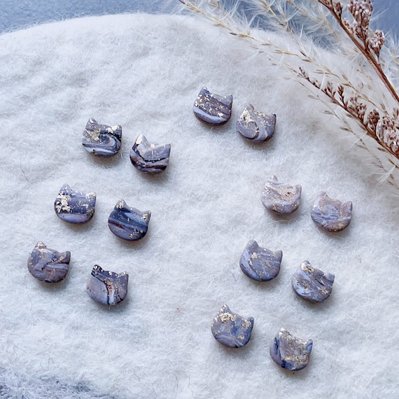 Polymer Clay Cat Studs • Tabby Cat Earrings • Custom Cat face earrings • Cat Gift • Cat Lover Gift • Cat Memorial • Gift for Cat Mom