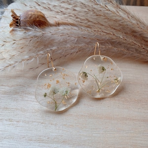 Dried flower earrings| Babys Breath| Forget me not Earrings| Lavender Earrings| Real Flower Drop Earrings| Gift for her| Valentines Day Gift