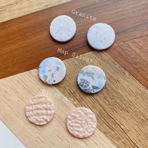Handmade Polymer Clay Stud Pack|  Polymer Clay Earrings | Round silver Map mini Stud| Dainty Stud lightweight | Personalized gifts for her