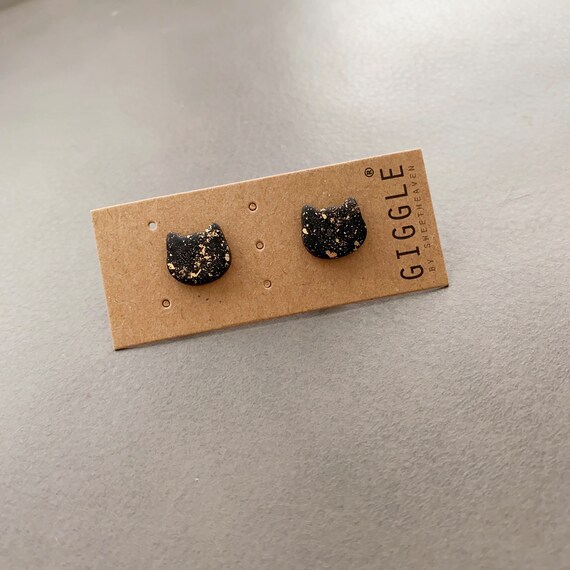 Polymer Clay Cat Studs • Cat Earrings • Custom Cat face earring • Cat Gift • Cat Lover Gift • Cat Memorial • Gift for Cat Mom • Cat clip ons
