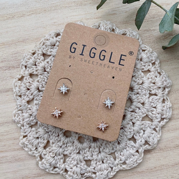 Rose Gold Star Studs, Mini Starlight earrings, Dainty flower stud, Geometric Studs, Rose Gold Earrings, snowflake Studs, Bridesmaids gifts