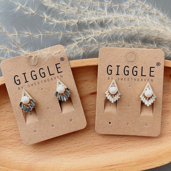 Clear cubic crystal clip on earrings| Rhinestones clip on|No Piercing Jewelry|Wedding bridesmaid clip on stud|Clip on earrings| gift for her