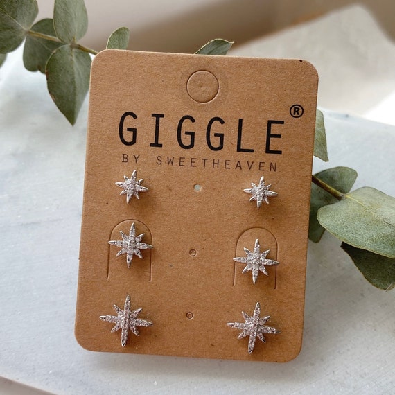 White Gold Star Studs, Mini silver flower Geometric Stud Earrings, Tiny Dainty Studs, Rose Gold Earrings, Silver Studs, Bridesmaids gifts