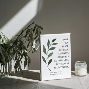 Fruit of the Spirit Framed Canvas Wall Art | Galatians 5 22 Bible Verse ...