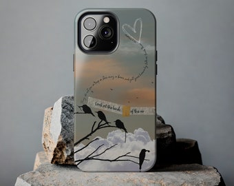 Look at the birds of the air Phone Case, Faith iPhone Case | Matthew 6:26 Bible Verse Phone Cover