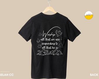 Worship God Shirt | Psalm Shirt, Christian Doodle Bible Verse Shirt- Unisex